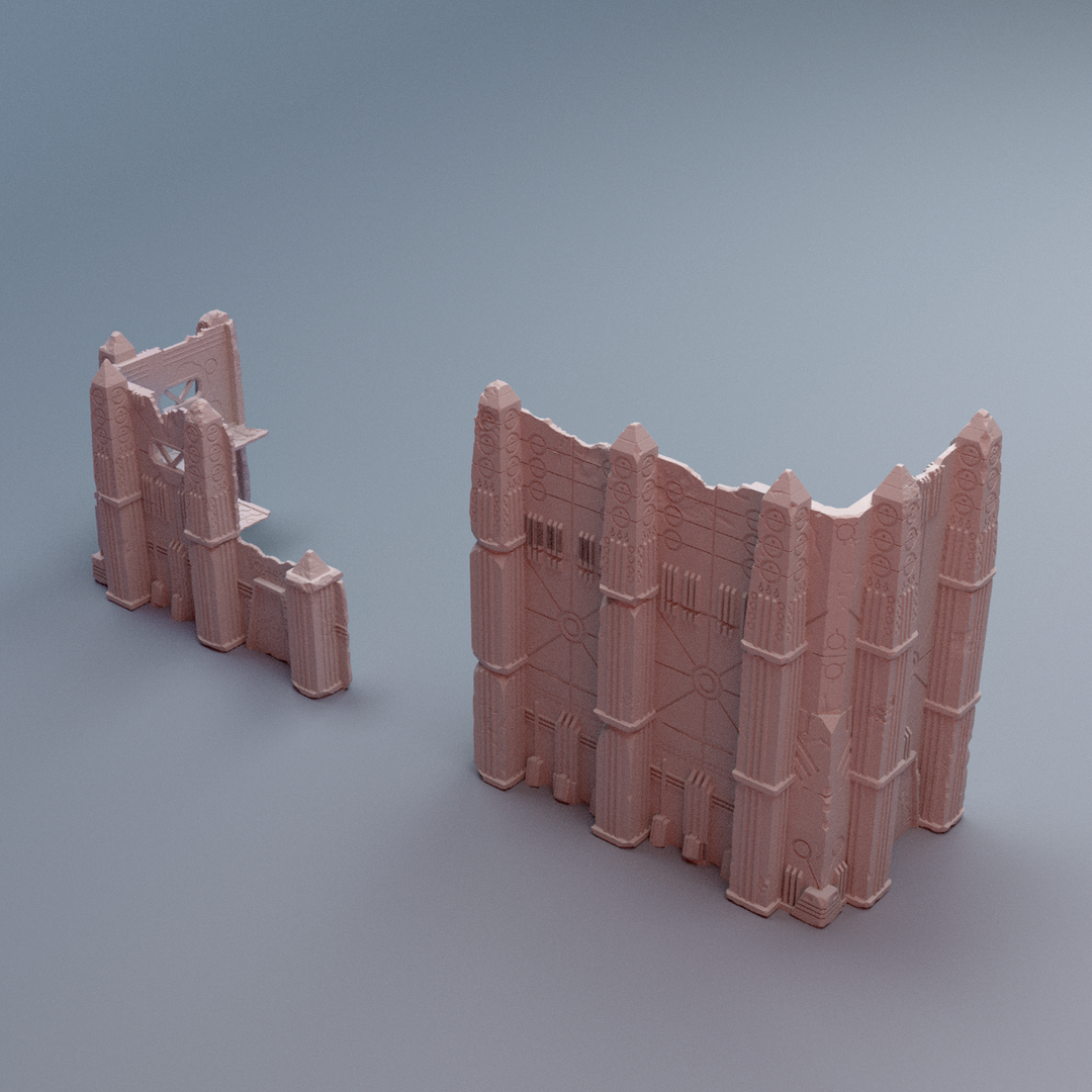 Corvus Games Terrain 3D printable WTC Grimdark Nekroworld for 28mm - 32mm scifi tabletop tournament wargaming