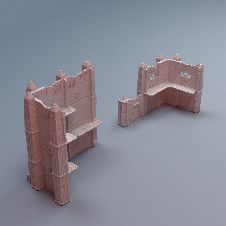 Corvus Games Terrain 3D printable WTC Grimdark Nekroworld for 28mm - 32mm scifi tabletop tournament wargaming