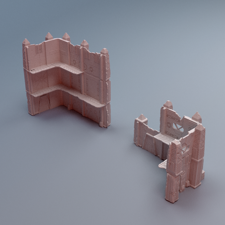 Corvus Games Terrain 3D printable WTC Grimdark Nekroworld for 28mm - 32mm scifi tabletop tournament wargaming
