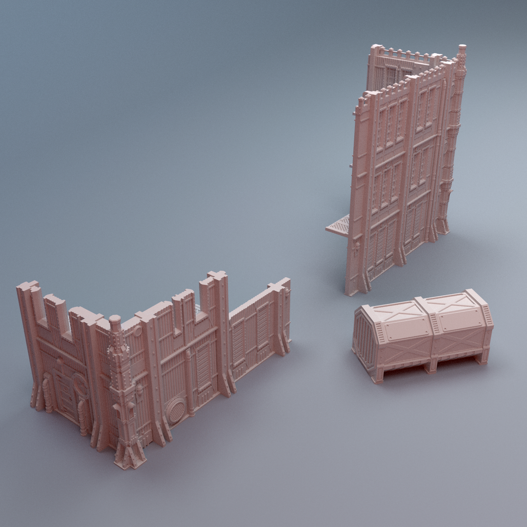 Corvus Games Terrain 3D printable WTC Grimdark Tertius for 28mm - 32mm scifi tabletop tournament wargaming