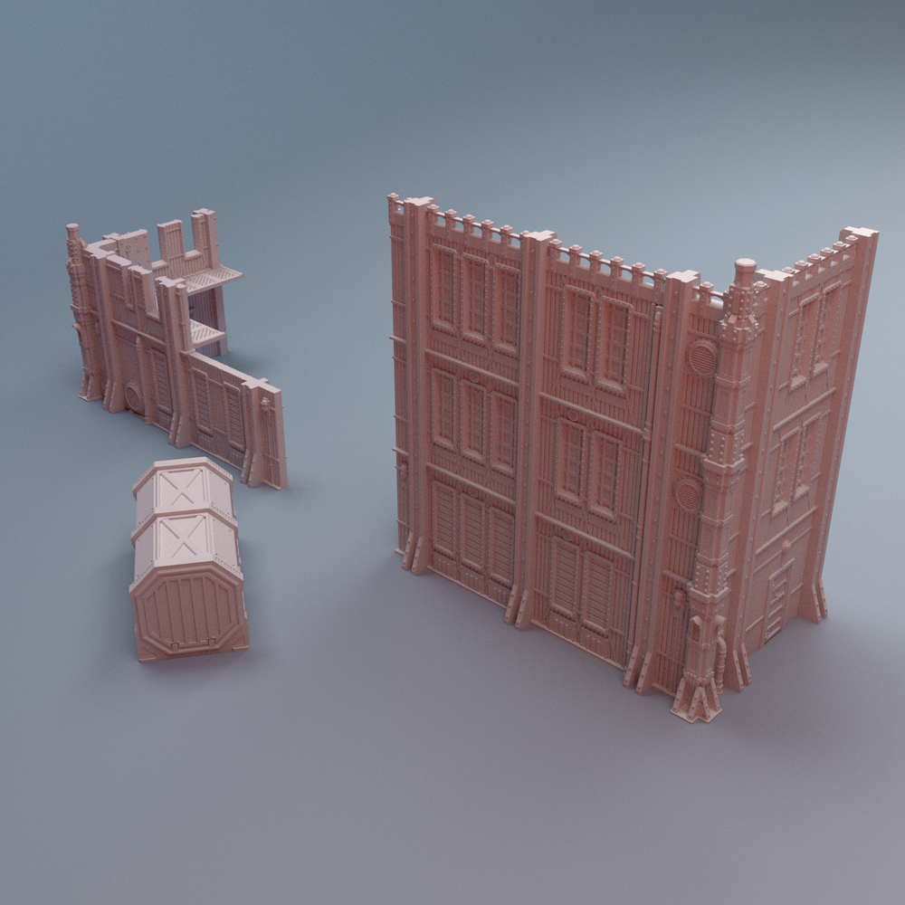 Corvus Games Terrain 3D printable WTC Grimdark Tertius for 28mm - 32mm scifi tabletop tournament wargaming