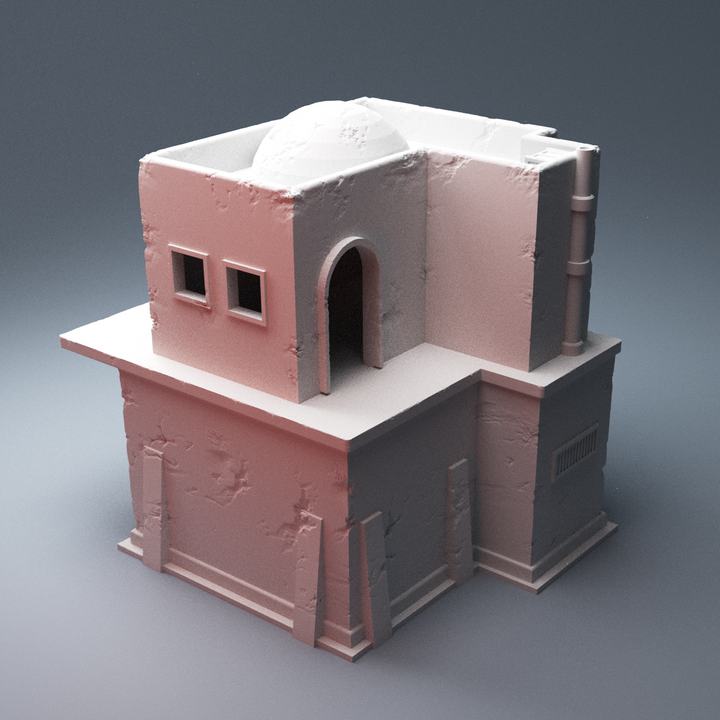 Corvus Games Terrain 3D Printable 28mm - 32mm Galactic Battles Desert House scifi tabletop wargaming