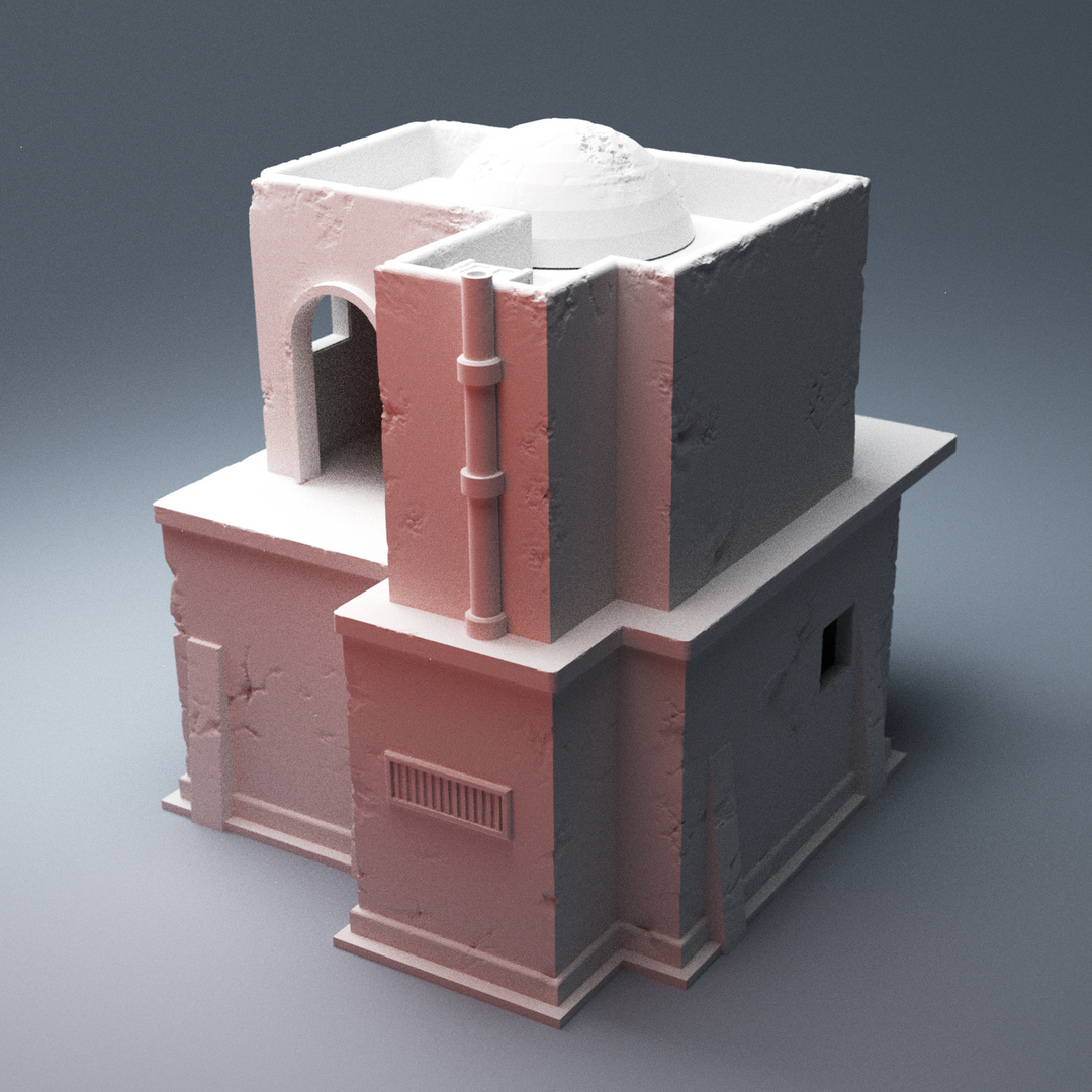 Corvus Games Terrain 3D Printable 28mm - 32mm Galactic Battles Desert House scifi tabletop wargaming