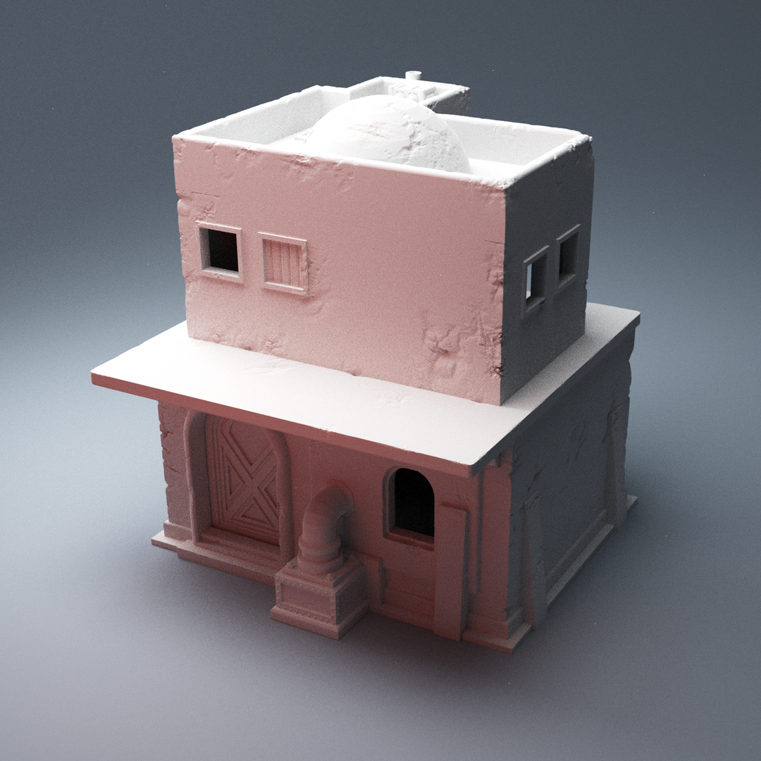 Corvus Games Terrain 3D Printable 28mm - 32mm Galactic Battles Desert House scifi tabletop wargaming