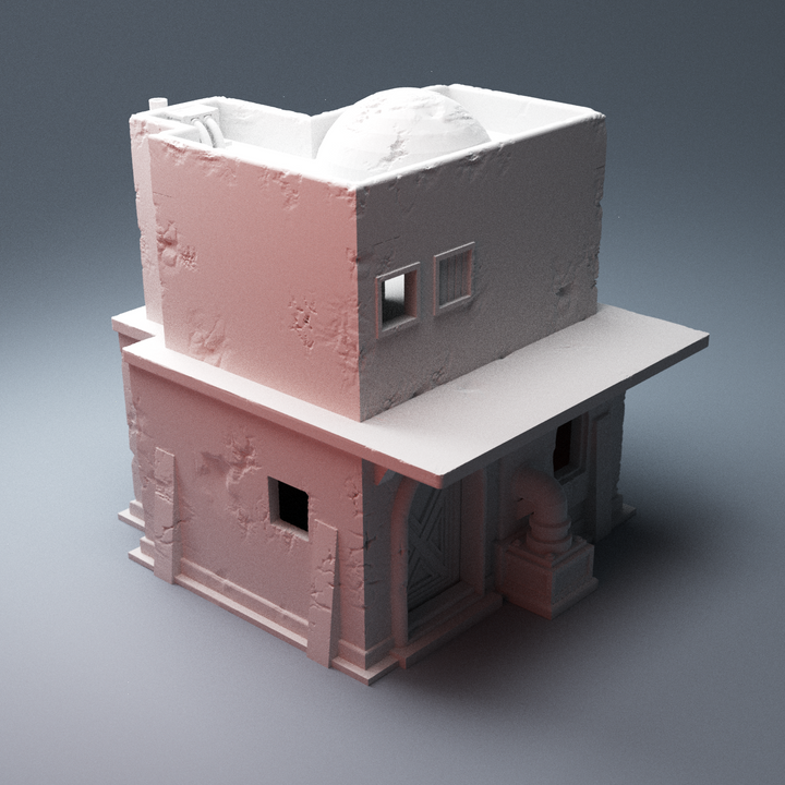 Corvus Games Terrain 3D Printable 28mm - 32mm Galactic Battles Desert House scifi tabletop wargaming