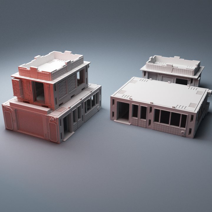 Corvus Games Terrain 3D Printable Chatsubo Bar Cyberpunk Store Building for 28mm - 32mm futuristic scifi tabletop wargaming