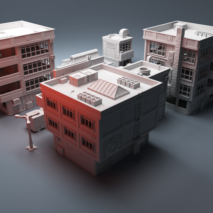Corvus Games Terrain 3D Printable Cyberpunk terrain bundle for 28mm tabletop scifi wargamingCorvus Games Terrain 3D Printable Cyberpunk terrain bundle for 28mm tabletop scifi wargaming
