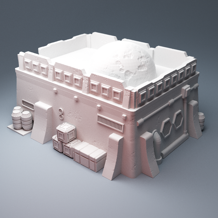 Corvus Games Terrain 3D Printable Desert Shop Building A3 for 28mm - 32mm scifi tabletop wargaming