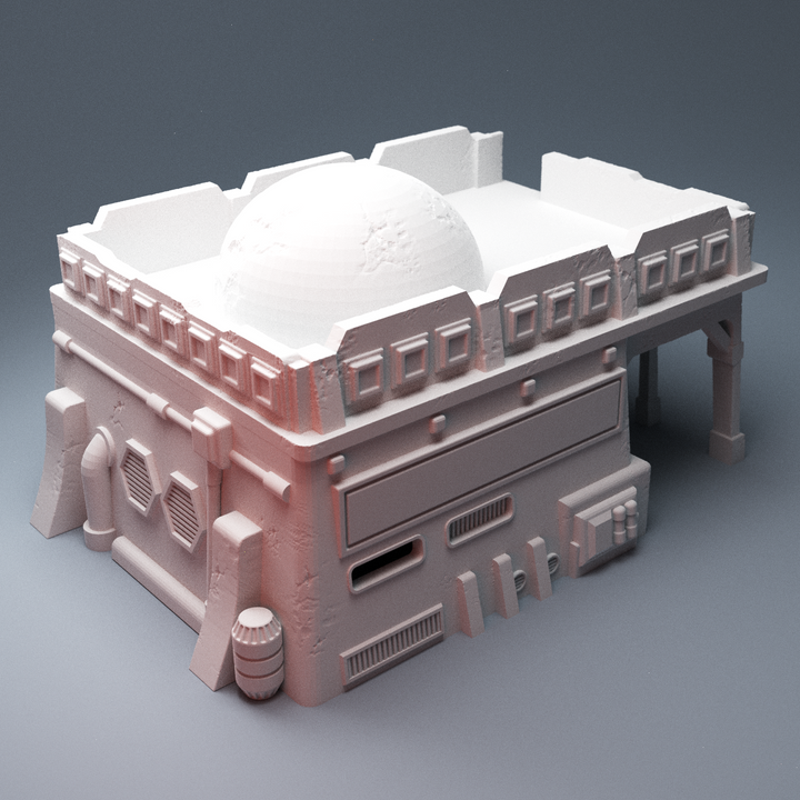 Corvus Games Terrain 3D Printable Desert Shop Building for 28mm - 32mm scifi tabletop wargaming