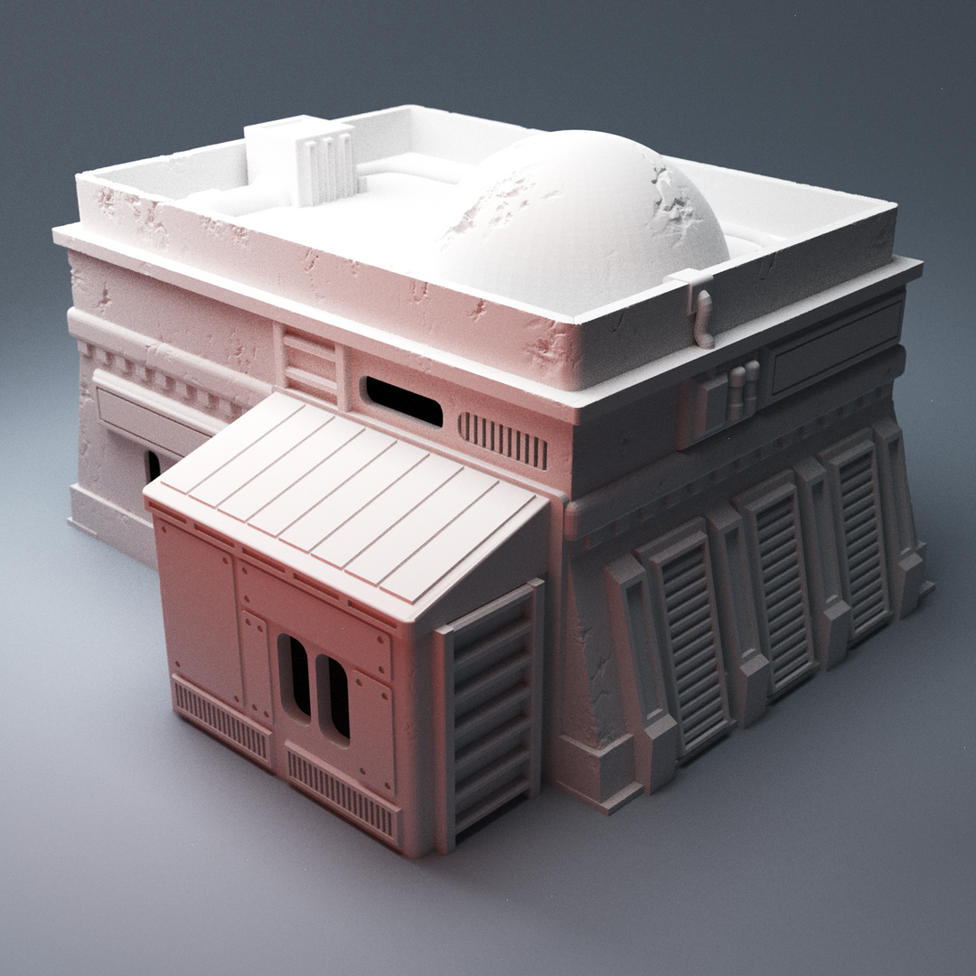 Corvus Games Terrain 3D Printable Galactic Battles Desert Cantina A2 for 28mm scifi tabletop wargaming
