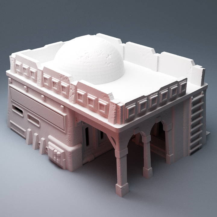 Corvus Games Terrain 3D Printable Desert Shop Building for 28mm - 32mm scifi tabletop wargaming