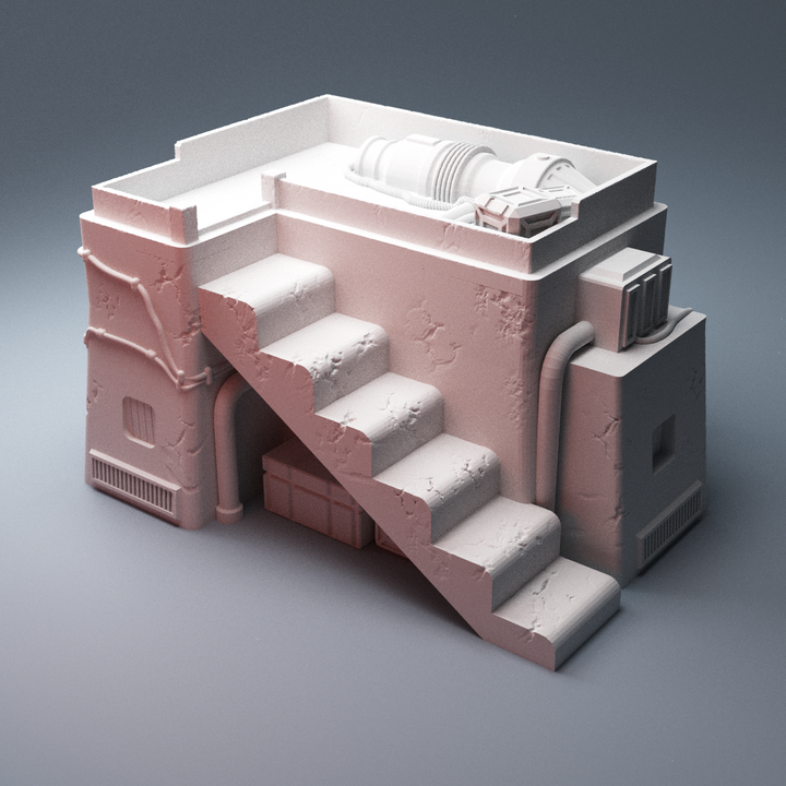 Corvus Games Terrain 3D Printable Galactic Battles Desert Town House B1 for 28mm scifi tabletop wargaming