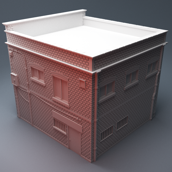 Corvus Games Terrain 3D Printable Gun Store Building for 28mm urban tabletop wargaming