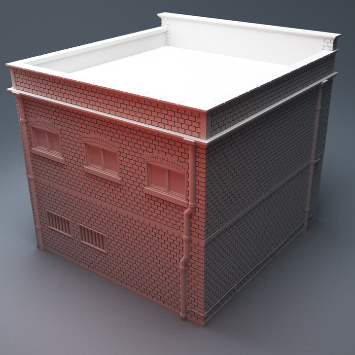 Corvus Games Terrain 3D Printable Gun Store Building for 28mm urban tabletop wargaming