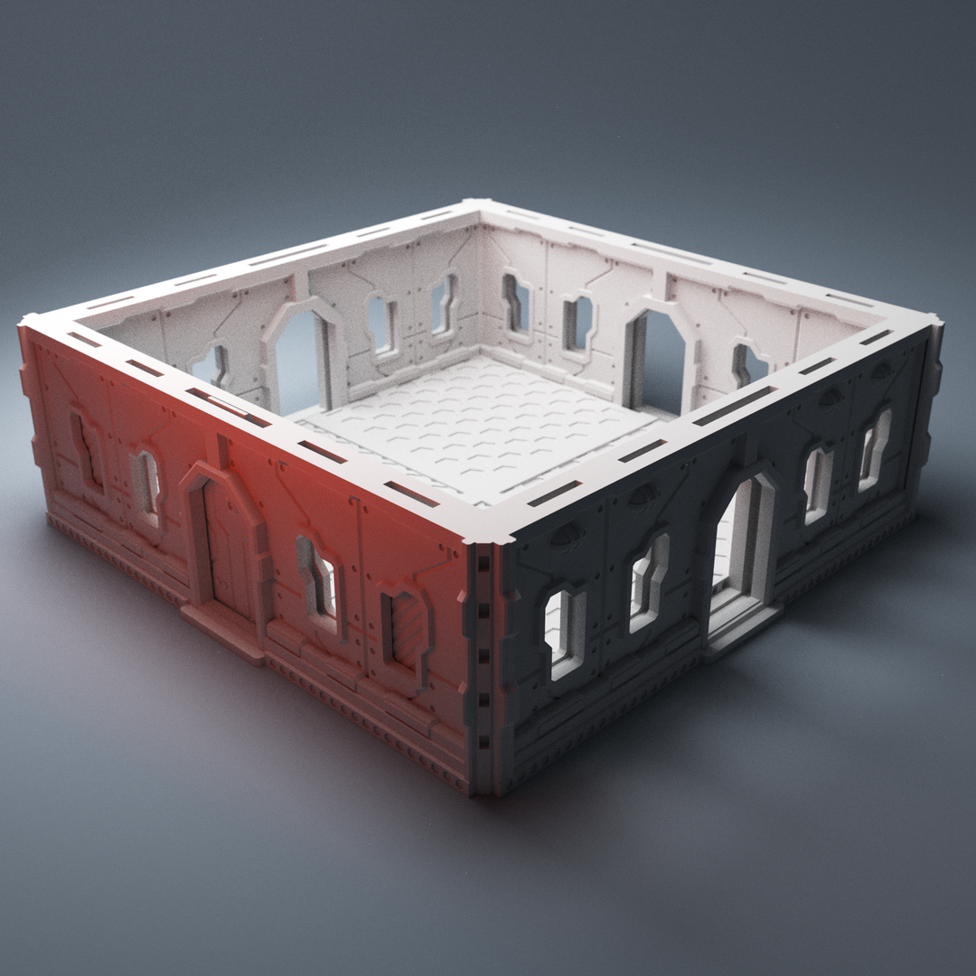 Corvus Games Terrain 3D Printable HT Alpha Infinity Objective Room terrain for 28mm scale tabletop scifi wargames