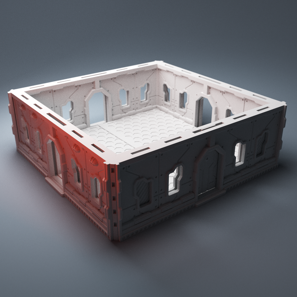 Corvus Games Terrain 3D Printable HT Alpha Infinity Objective Room terrain for 28mm scale tabletop scifi wargames
