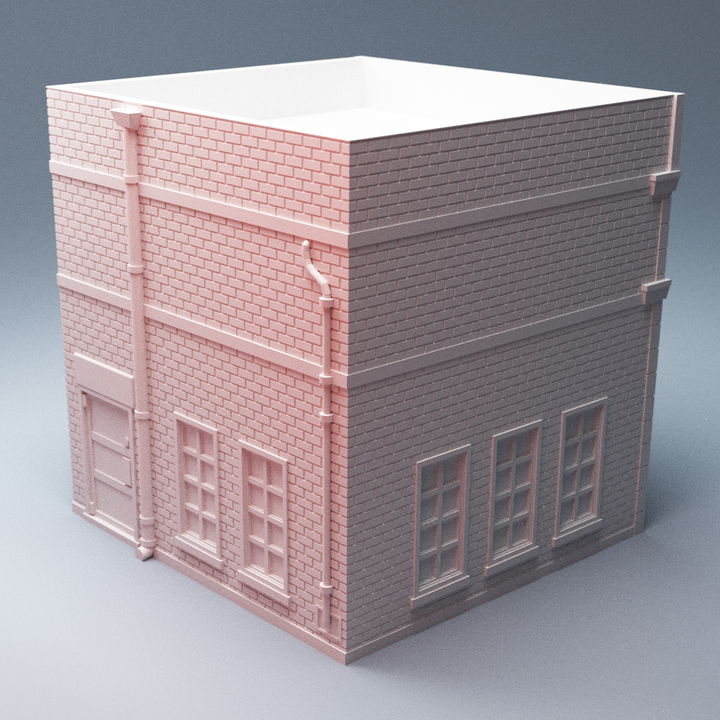Corvus Games Terrain 3D Printable Hawkins Johns Barbershop for 28mm urban zombie tabletop wargaming