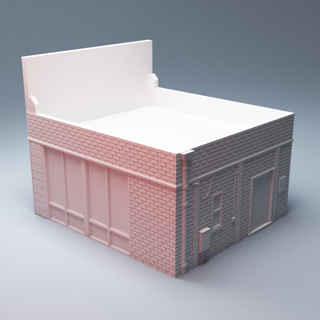 Corvus Games Terrain 3D Printable Hawkins TeeVee Shack for 28mm urban zombie tabletop wargaming