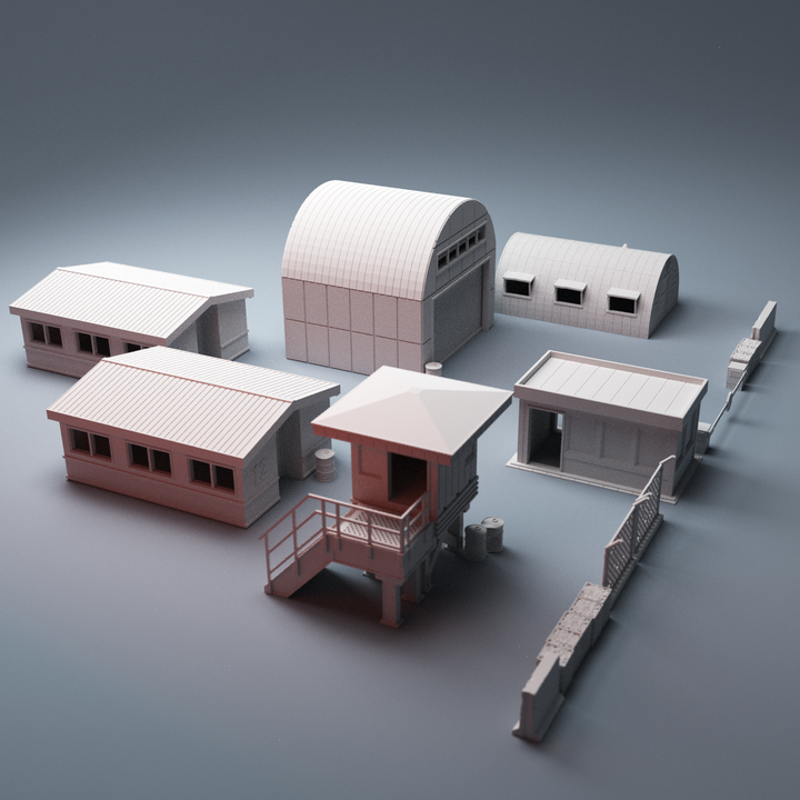 Corvus Games Terrain 3D Printable Military Compound for 28mm - 40mm tabletop wargames