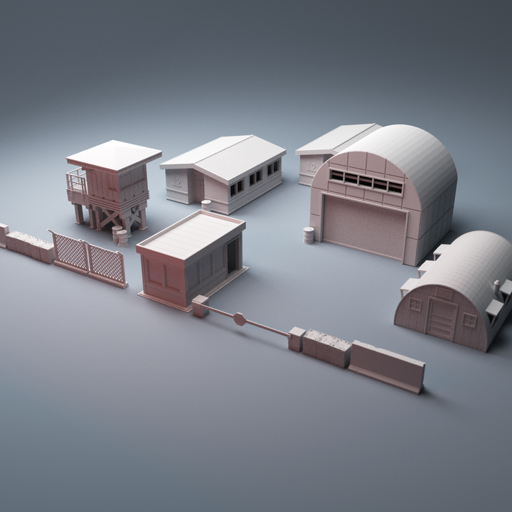 Corvus Games Terrain 3D Printable Military Compound for 28mm - 40mm tabletop wargames