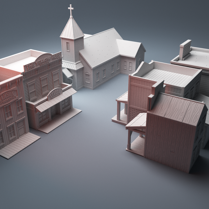 Corvus Games Terrain 3D Printable Old West bundle for 28mm tabletop wargaming