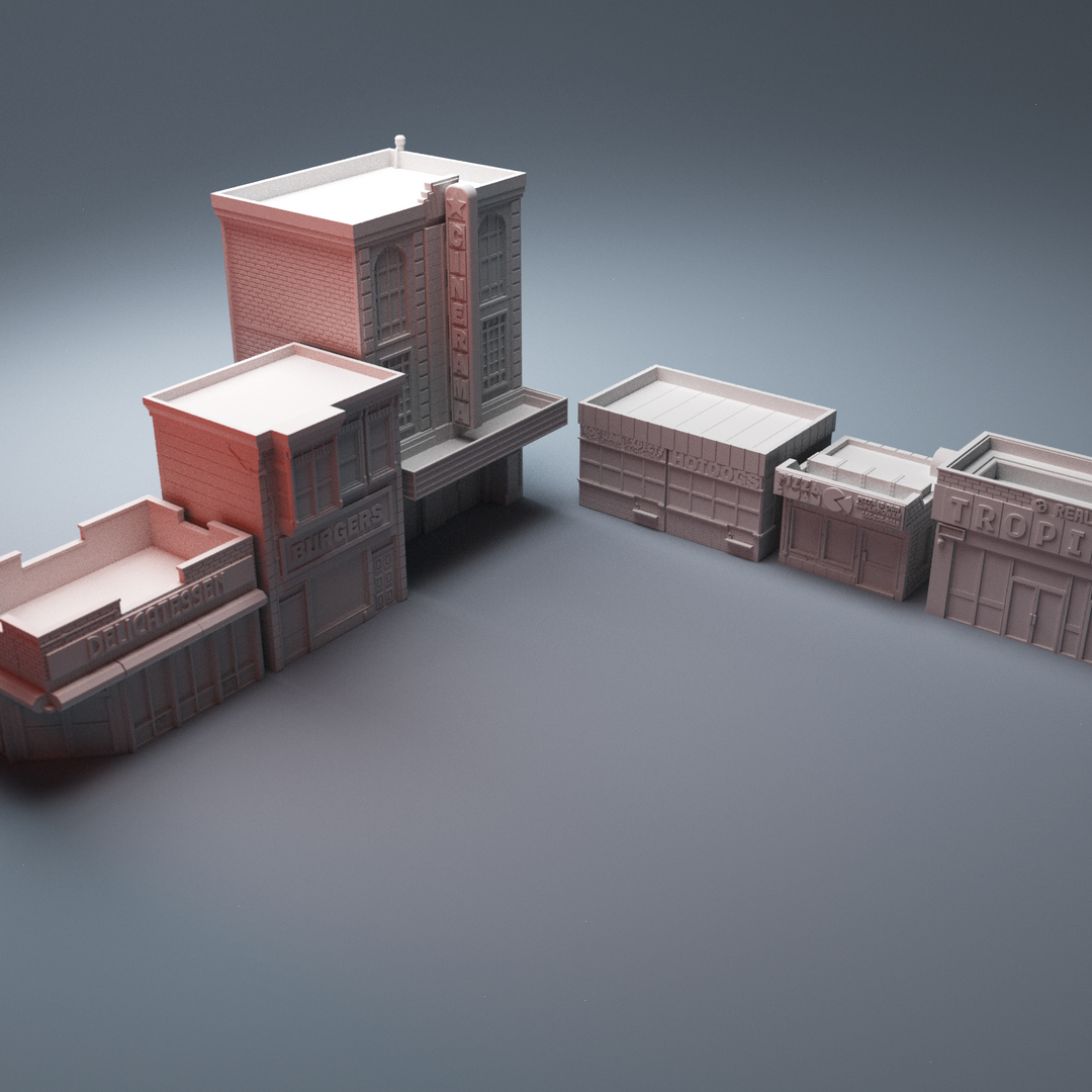 Corvus Games Terrain 3D Printable Phase 6 Urban bundle of 28mm - 40mm tabletop wargaming terrain