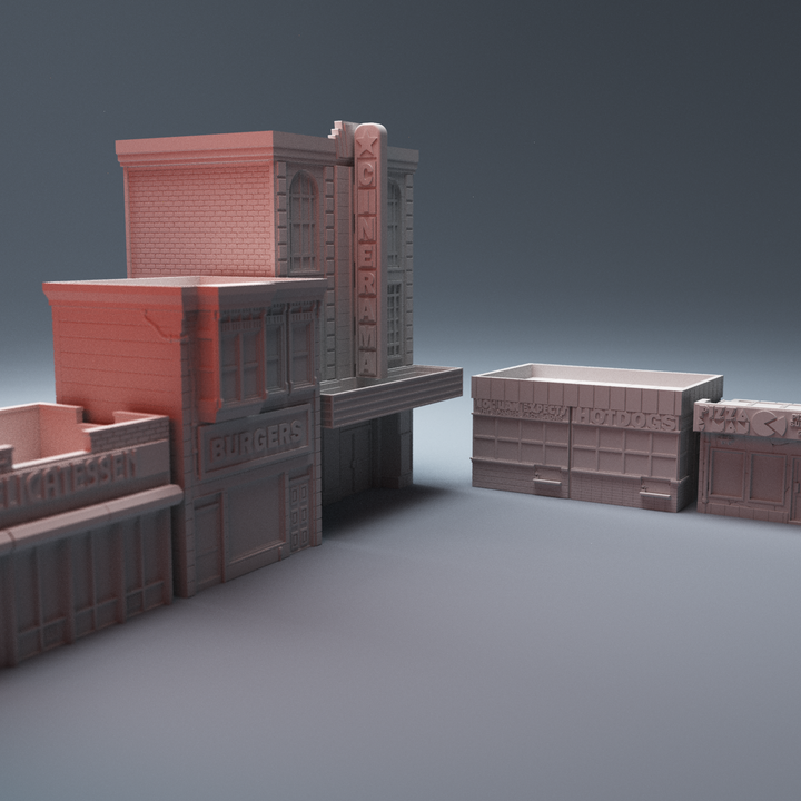 Corvus Games Terrain 3D Printable Phase 6 Urban bundle of 28mm - 40mm tabletop wargaming terrain