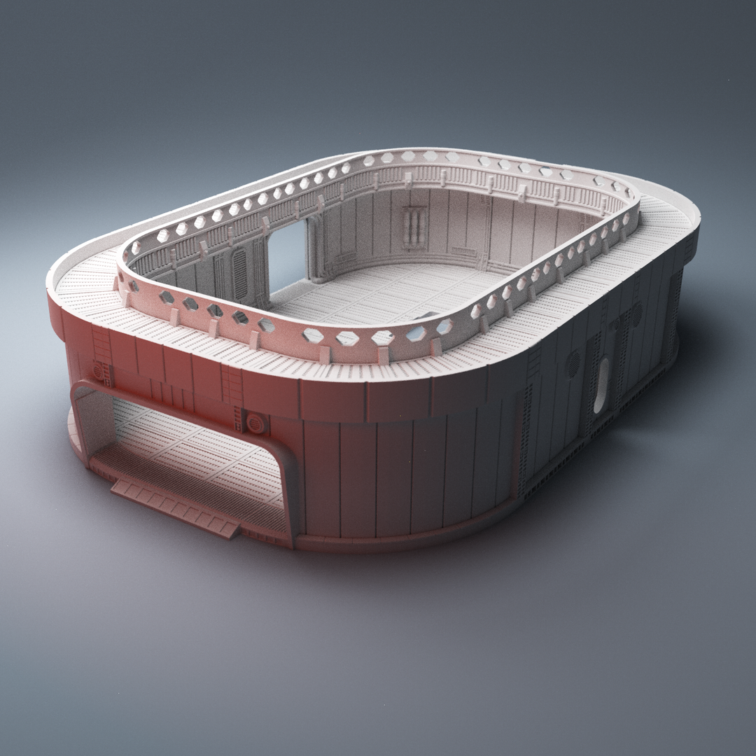 Corvus Games Terrain 3D Printable modular Scifi Docking Bay for 28mm - 32mm tabletop gaming