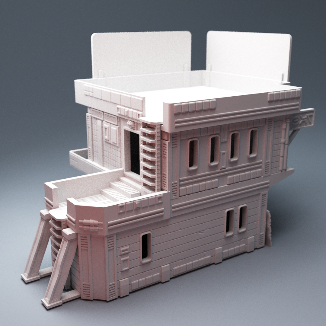 Corvus Games Terrain 3D Printable Syds Bar and Parlor for 28m - 34mm scifi tabletop scifi miniature wargames