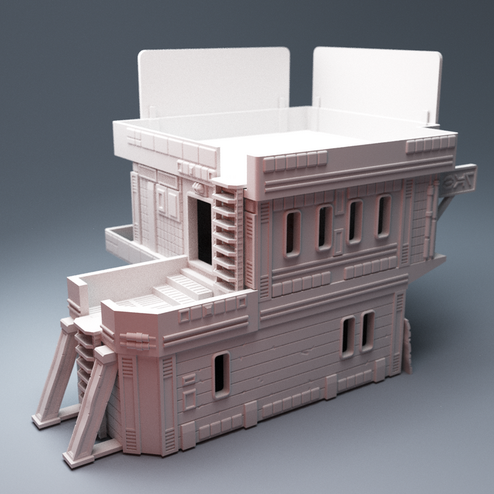 Corvus Games Terrain 3D Printable Syds Bar and Parlor for 28m - 34mm scifi tabletop scifi miniature wargames