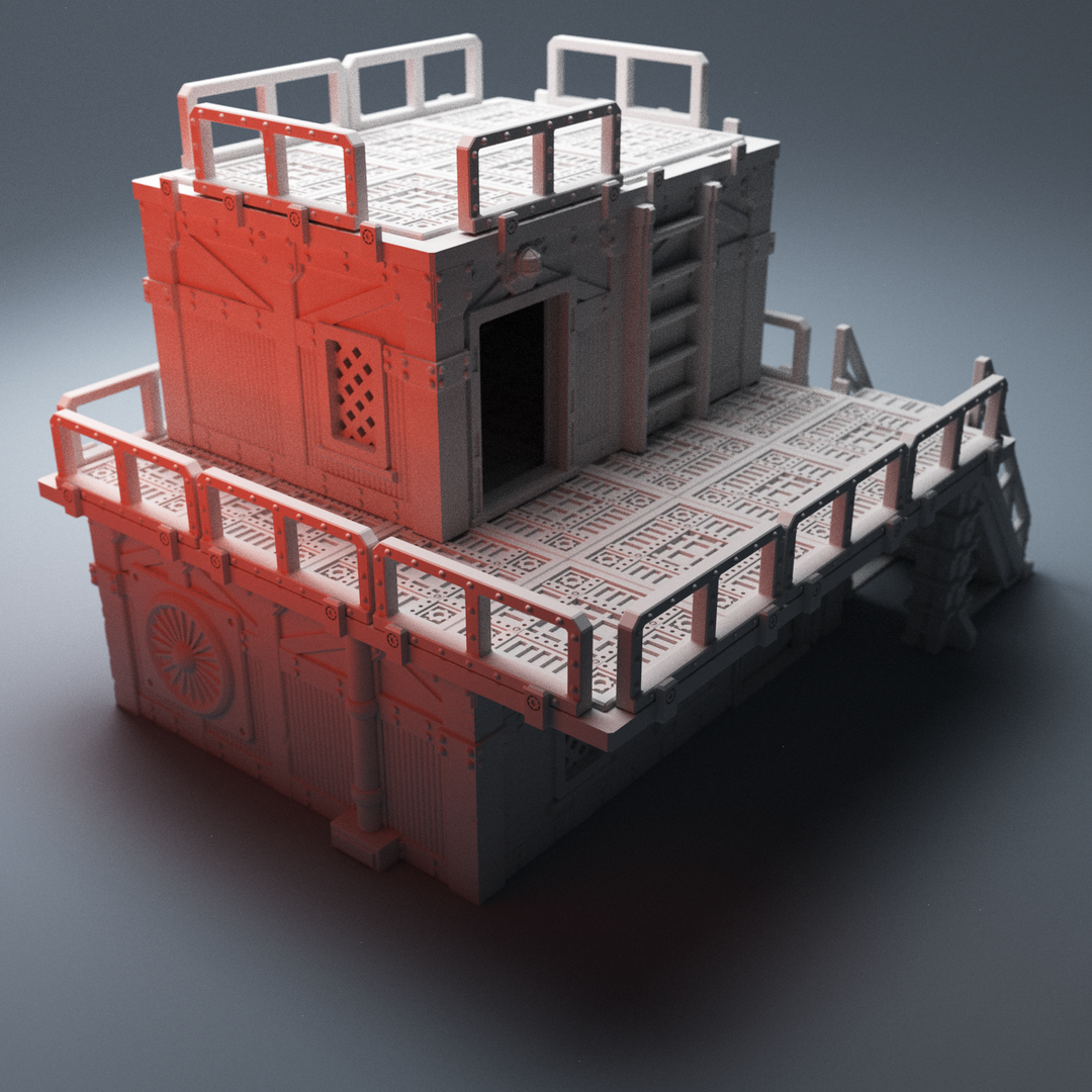 Corvus Games Terrain 3D Printable UnderNidus Hab Building for 28mm grimdark tabletop scifi wargames