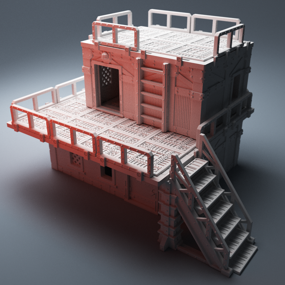 Corvus Games Terrain 3D Printable UnderNidus Hab Building for 28mm grimdark tabletop scifi wargames