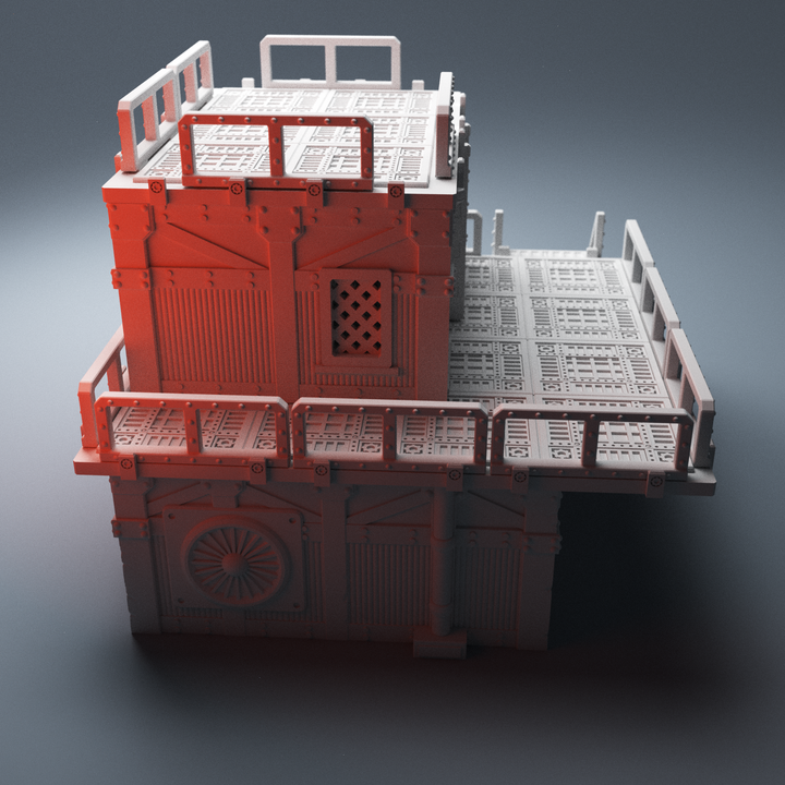 Corvus Games Terrain 3D Printable UnderNidus Hab Building for 28mm grimdark tabletop scifi wargames