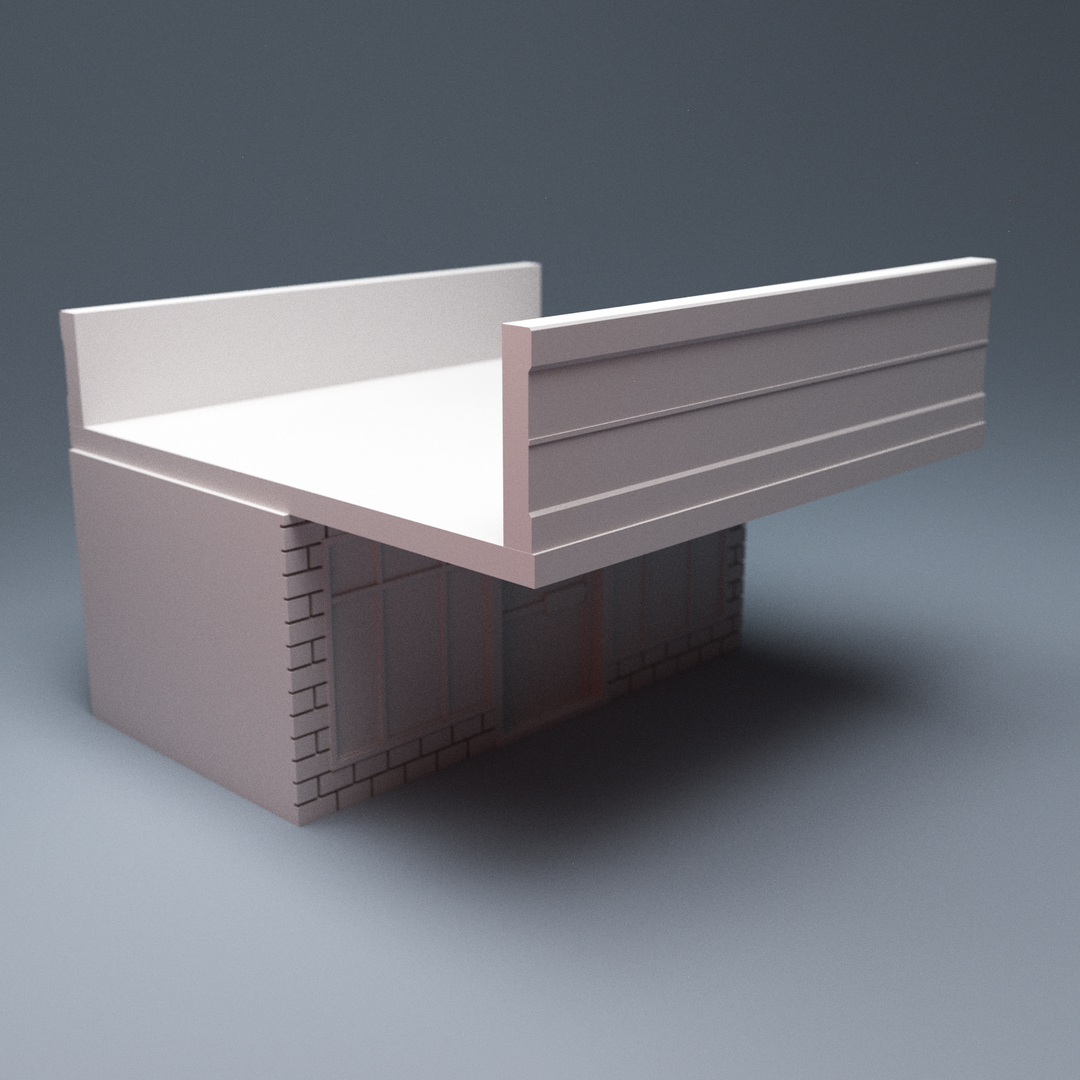 Corvus Games Terrain 3D Printable Urban Strip Mall for 28mm - 32mm urban zombie post apocalyptic heroic tabletop wargaming