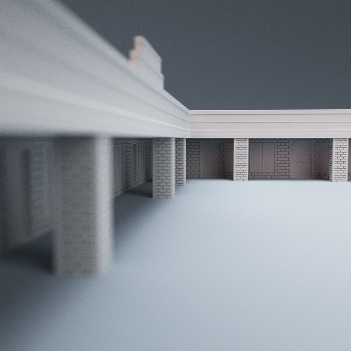 Corvus Games Terrain 3D Printable Urban Strip Mall for 28mm urban zombie tabletop wargaming