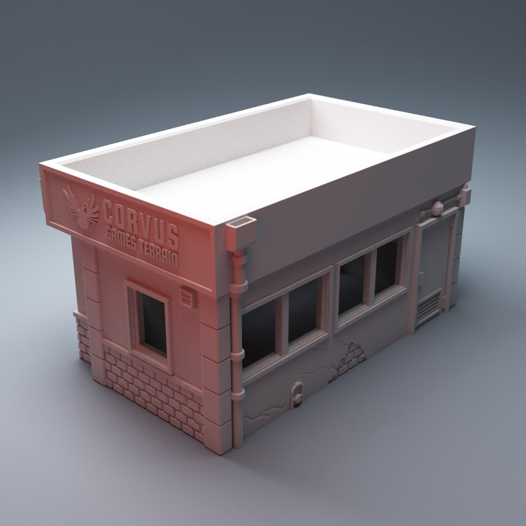 Corvus Games Terrain 3D Printable Urban and Heroic Corvus Building for 28mm - 40mm wargames
