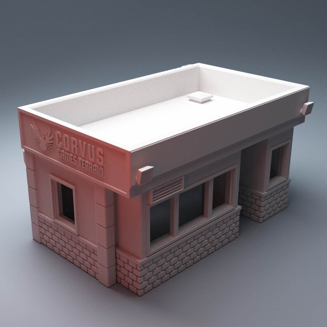 Corvus Games Terrain 3D Printable Urban and Heroic Corvus Building for 28mm - 40mm wargames
