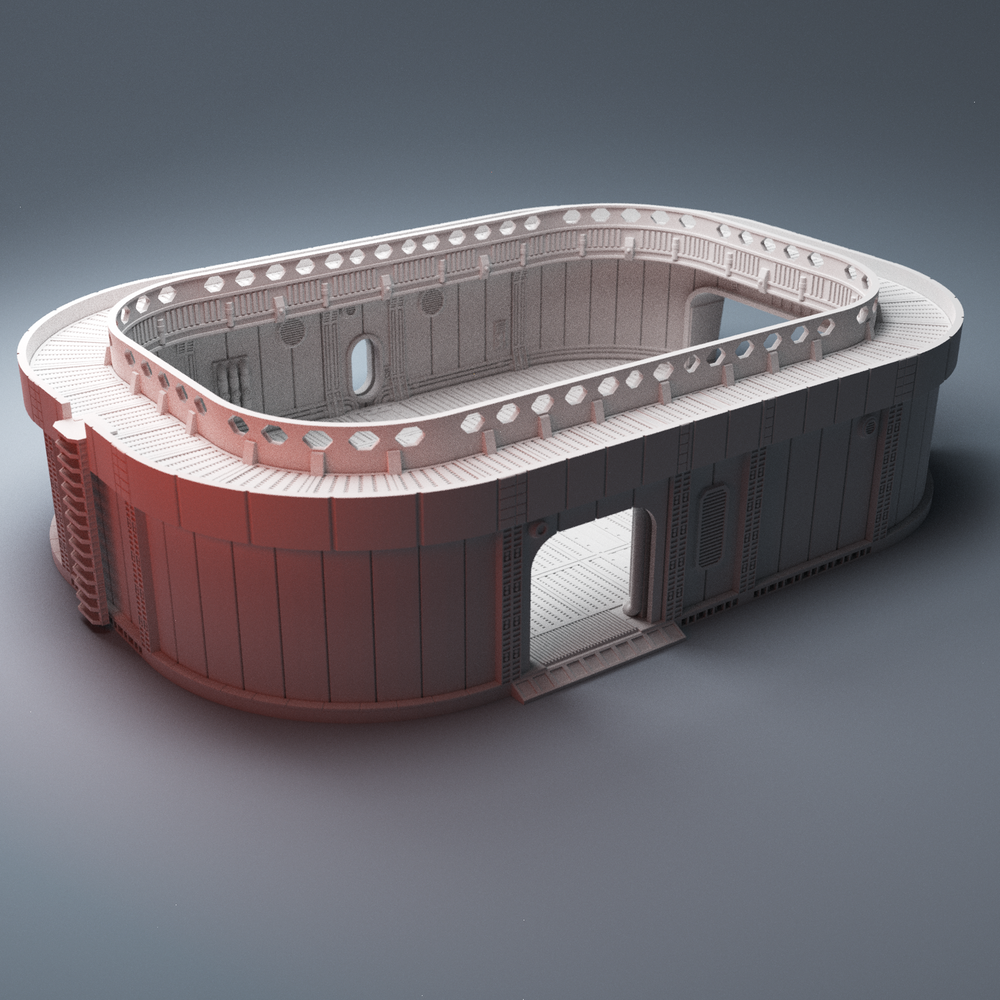 Corvus Games Terrain 3D Printable modular Scifi Docking Bay for 28mm - 32mm tabletop gaming