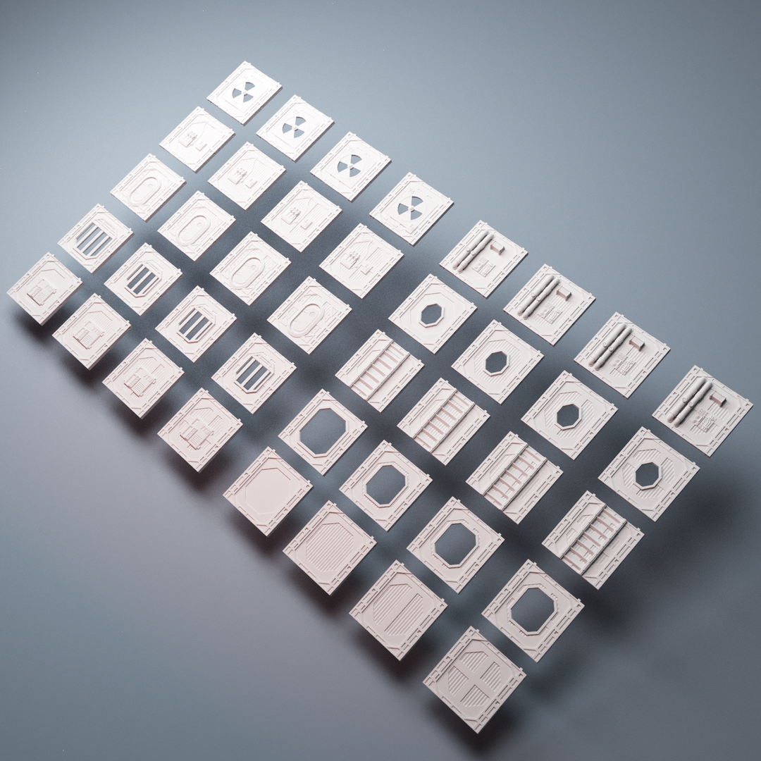 Corvus Games Terrain 3D Printable modular Scifi Shipping Containers for 28mm - 32mm tabletop scifi wargaming