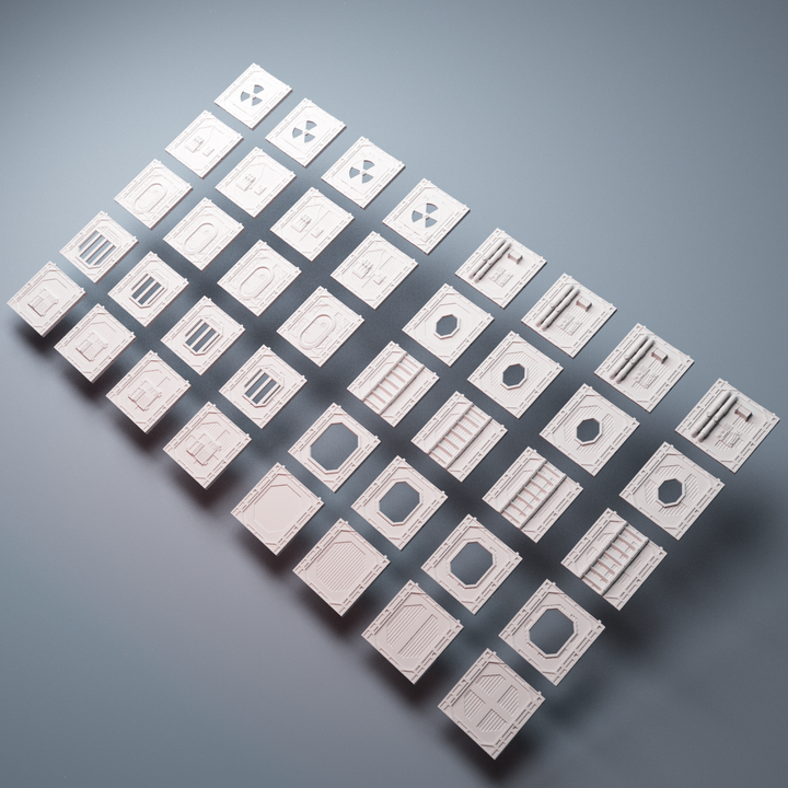 Corvus Games Terrain 3D Printable modular Scifi Shipping Containers for 28mm - 32mm tabletop scifi wargaming