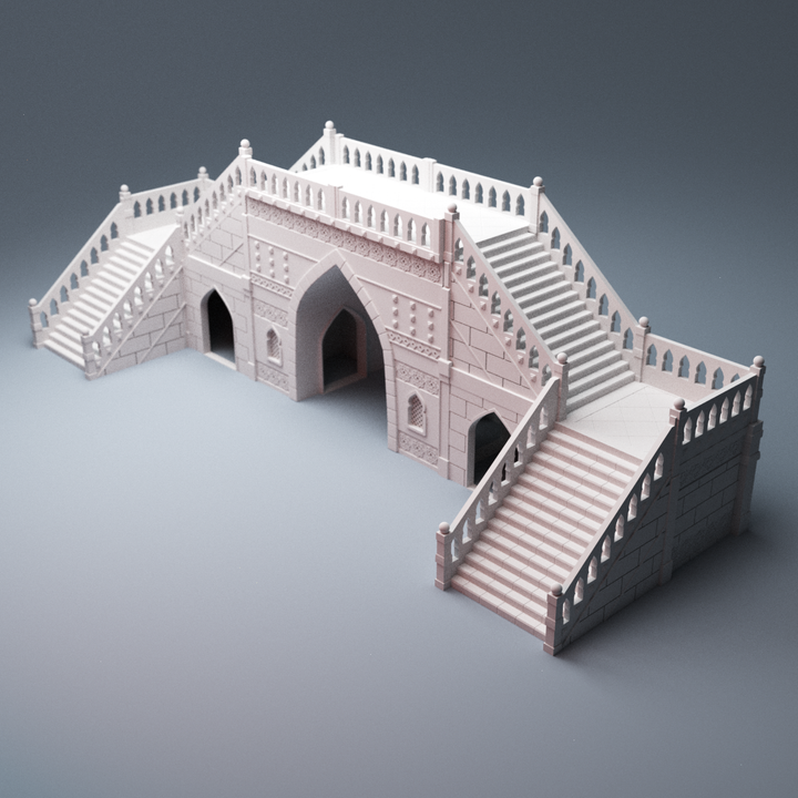 Corvus Games Terrain 3D Printable scifi Atreus Settlement Archway Bridge for 28mm scifi tabletop wargaming