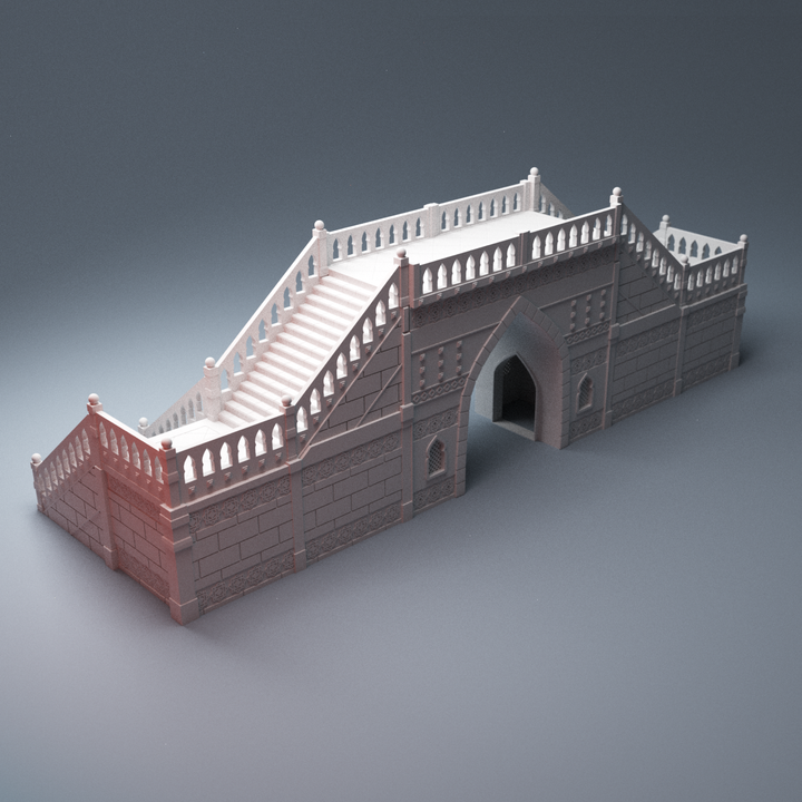 Corvus Games Terrain 3D Printable scifi Atreus Settlement Archway Bridge for 28mm scifi tabletop wargaming