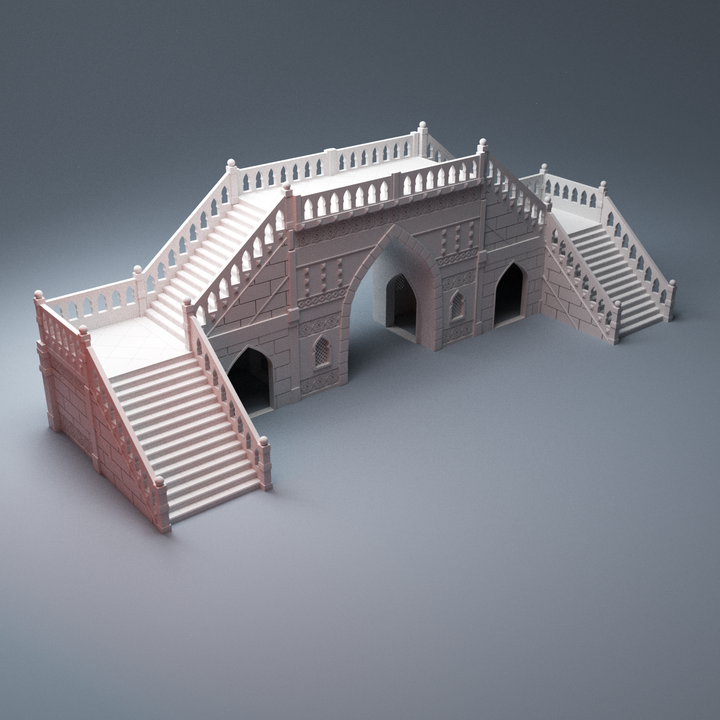 Corvus Games Terrain 3D Printable scifi Atreus Settlement Archway Bridge for 28mm scifi tabletop wargaming