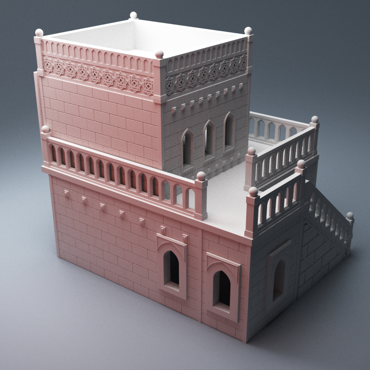 Corvus Games Terrain 3D Printable scifi Atreus Settlement House A for 28mm scifi tabletop wargaming