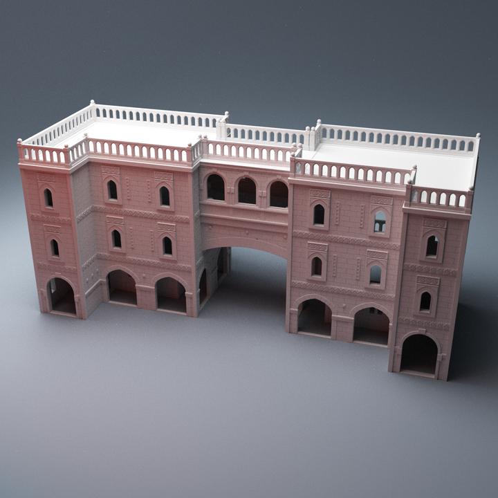 Corvus Games Terrain 3D Printable scifi Atreus Settlement Nobles House for 28mm scifi tabletop wargaming