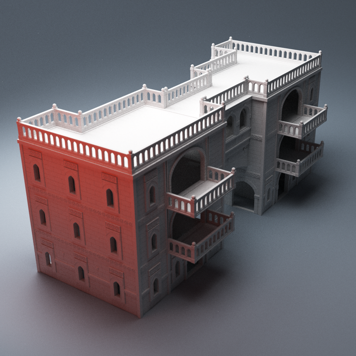 Corvus Games Terrain 3D Printable scifi Atreus Settlement Nobles House for 28mm scifi tabletop wargaming