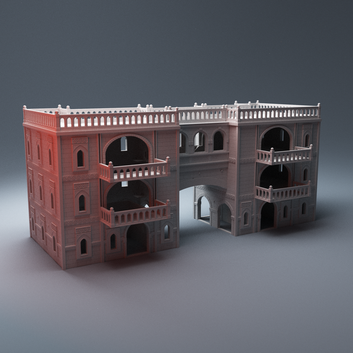 Corvus Games Terrain 3D Printable scifi Atreus Settlement Nobles House for 28mm scifi tabletop wargaming