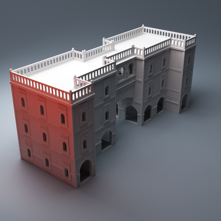 Corvus Games Terrain 3D Printable scifi Atreus Settlement Nobles House for 28mm scifi tabletop wargaming