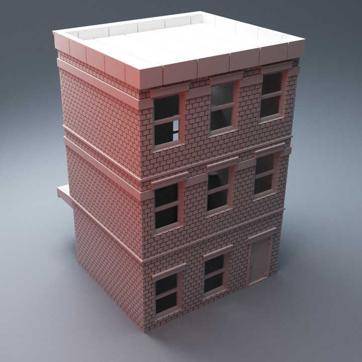 Corvus Games Terrain 3D Printable urban Bobs Pizza Place for 28mm - 40mm scale tabletop wargames