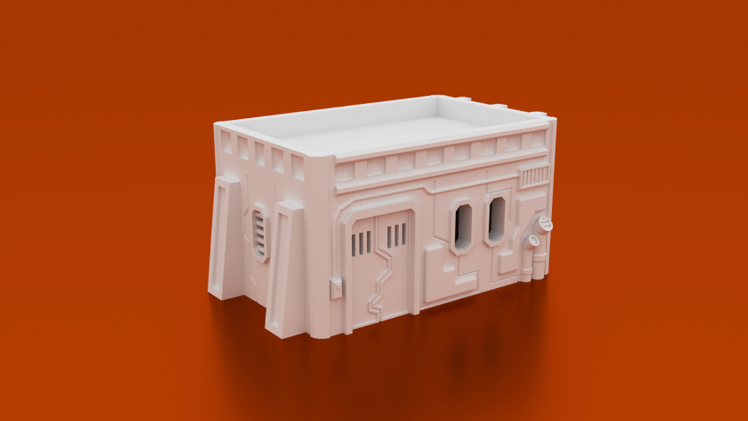 Corvus Games Terrain 3D printable 15mm scifi outpost compound buildings